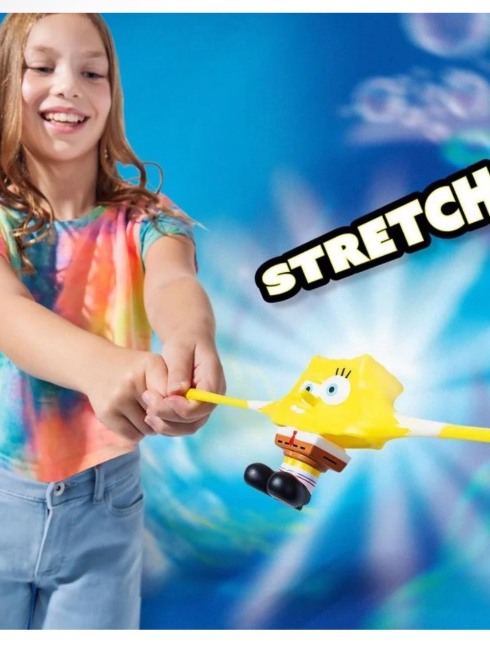 2pc LOT •STRETCH ARMSTRONG• SpongeBob SquarePants + Patrick Squish Toys >> NWT - Picture 9 of 14